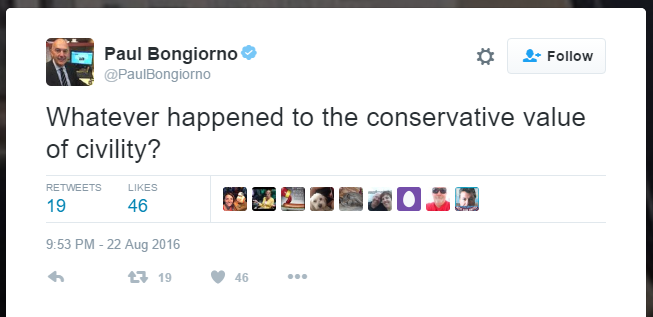 paul bongiorno civility tweet