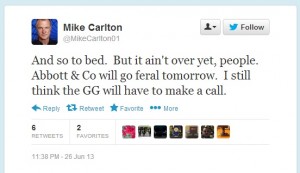 Mike Carlton Tweet